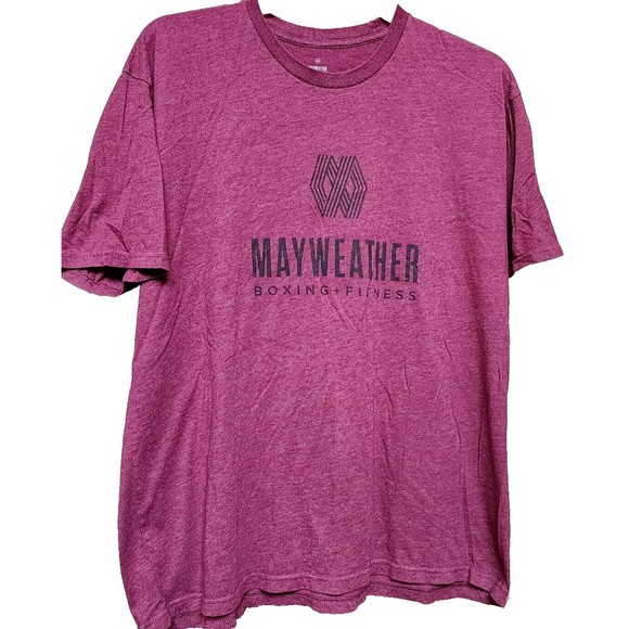 Mayweather Boxing T-Shirt 2 Sided Dallas Size 2X Berry Color - Picture 1 of 5